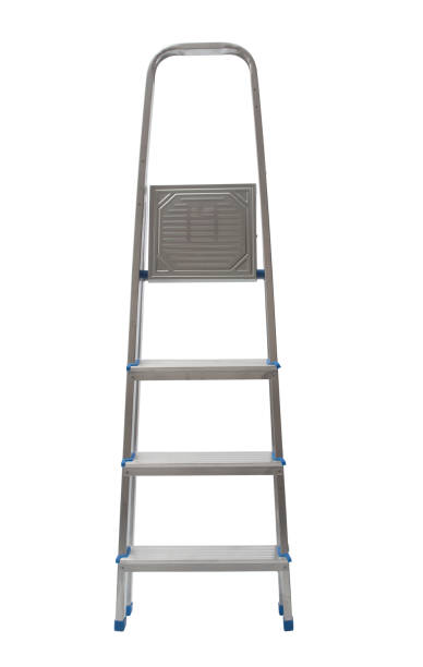 istock Metal stepladder isolated on a white background 2156074076