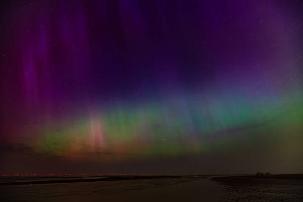 istock Pillars of a colored aurora 2156078608