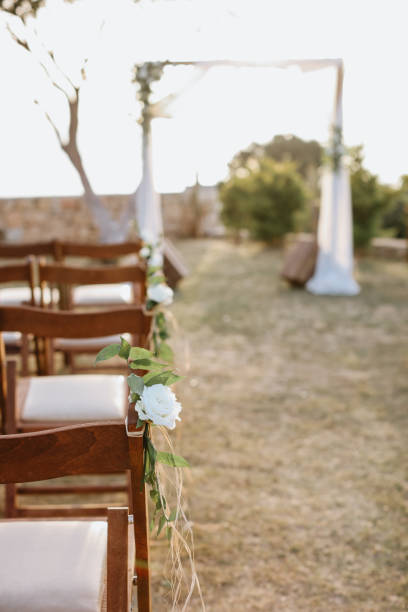 istock Beautiful wedding arch on the beach 2156080656