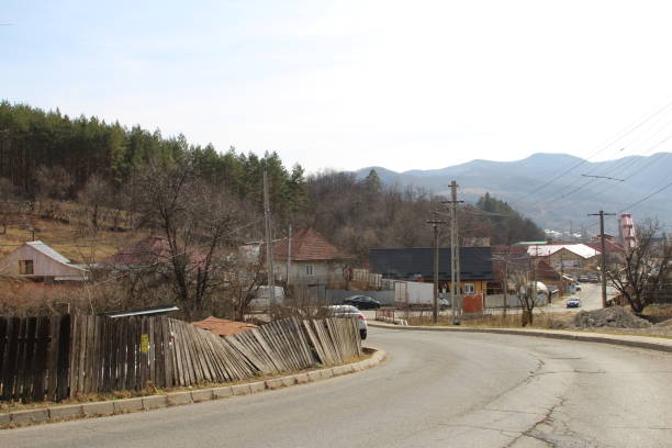 istock A road with houses and trees 2156080700