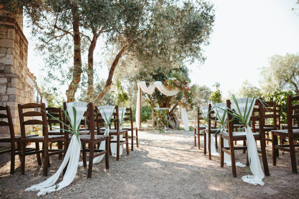 istock Beautiful wedding arch on the beach 2156081275