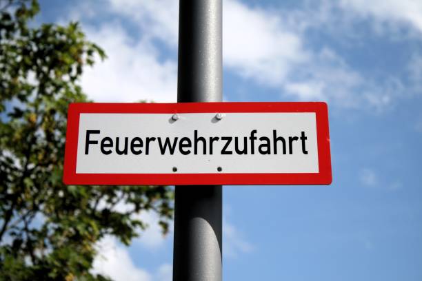 istock Fire department access road sign
(German: 