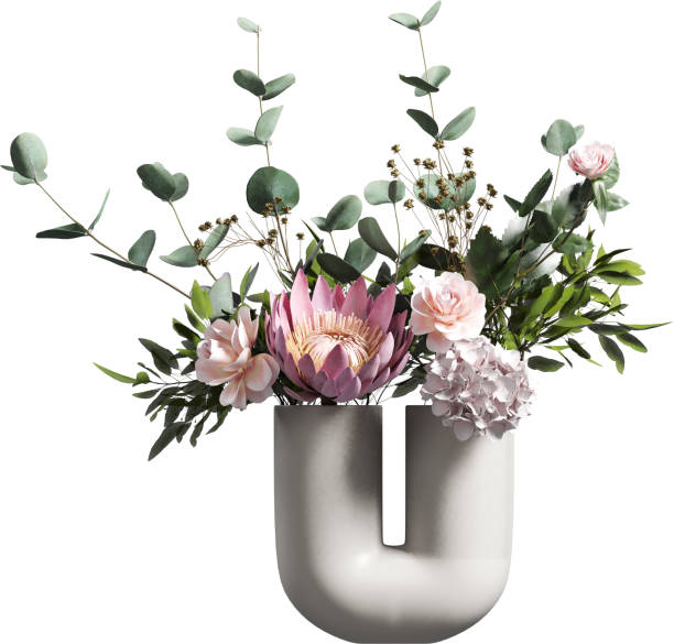 istock Side view of natural flowers arrangement 2156085513