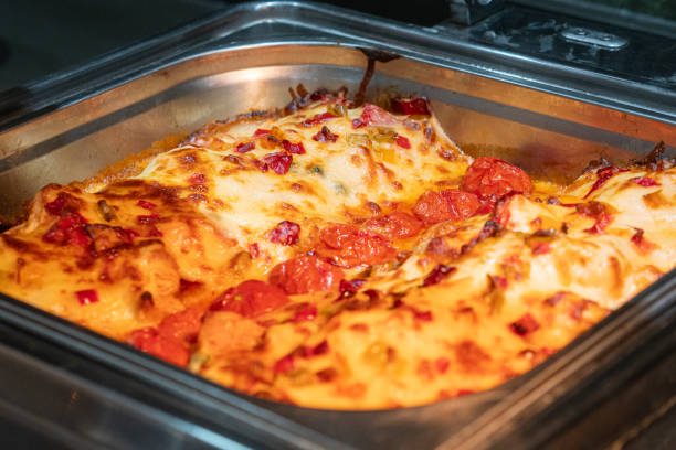 istock Lasagna on a baking tray at the buffet 2156096057