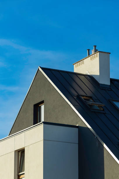 istock new roof with chimneys and ventilation system 2156097279