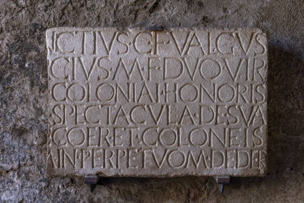 istock Pompeii mounted plaque in the Amphitheater 2156097826