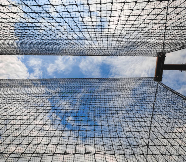 istock Sports Nets Against a Cloudy Blue Sky 2156103576