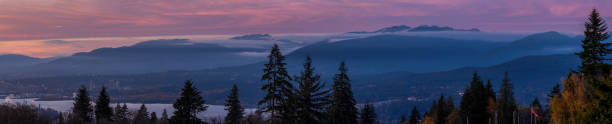 istock panoramic sunset view from mountaintop, Burnaby Mountain, British Columbia, Canada 2156104455