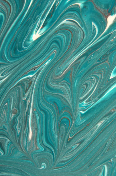 istock abstract art background with wave pattern in green blue color 2156110731