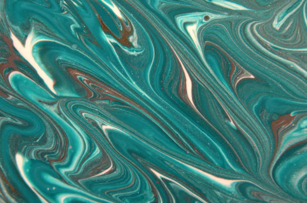 istock abstract art background with wave pattern in green blue color 2156110735