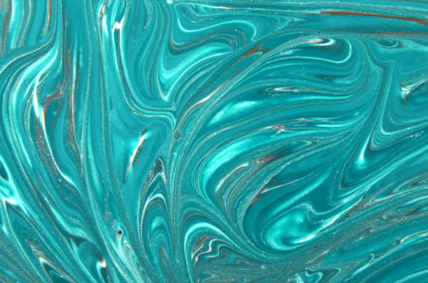 istock abstract art background with wave pattern in green blue color 2156110741