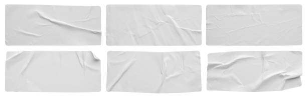 istock Paper sticker label set isolated on white background 2156113547