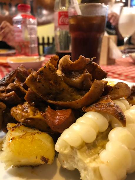 istock Traditional peruvian meal with anticuchos and corn 2156125994