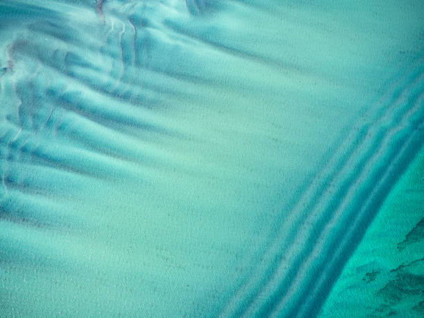 istock Sand and water ripples from above 2156128943