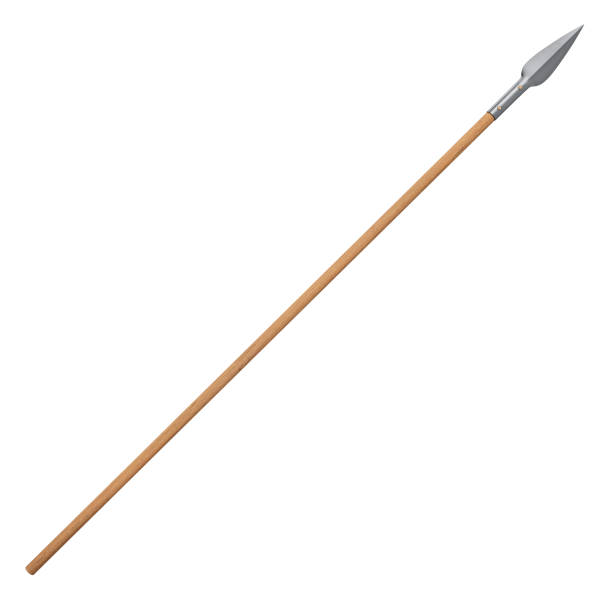 istock Spear Melee Weapon Isolated on White Background. 3D Illustration. File with Clipping Path. 2156132179