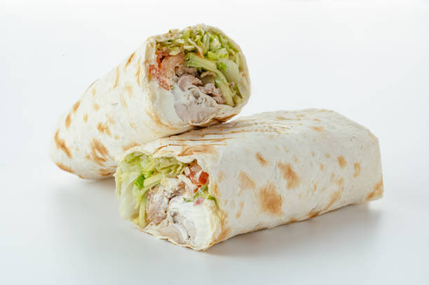 istock Durum doner kebap isolated on white 2156136797