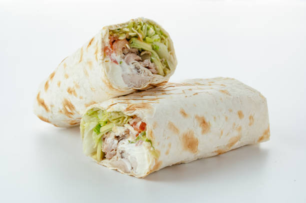 istock Durum doner kebap isolated on white 2156136798