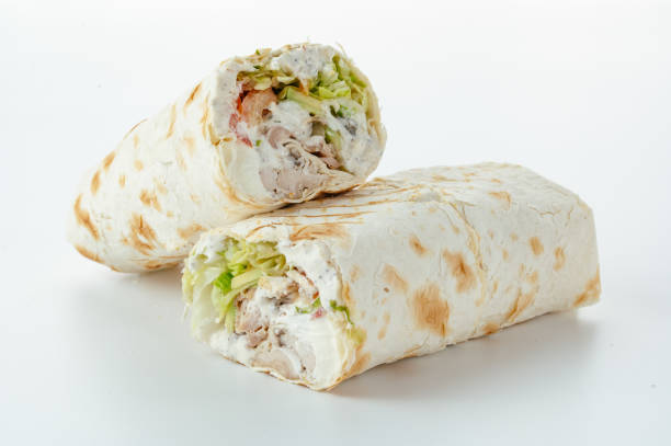 istock Durum doner kebap isolated on white 2156136808