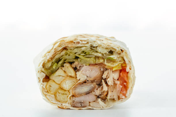 istock Durum doner kebap isolated on white 2156136815