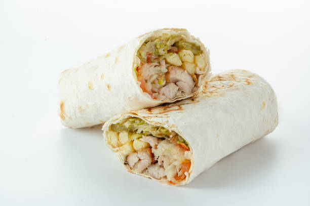 istock Durum doner kebap isolated on white 2156136819