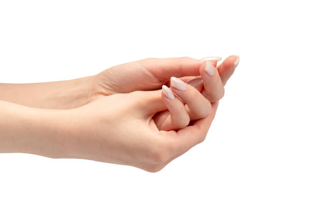 istock Woman hands  isolated on a white background. 2156137406