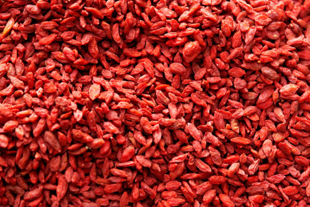 Heap of dried goji berries
