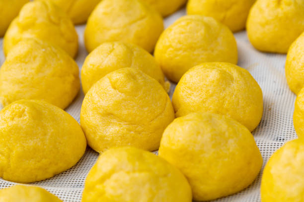 Many Chinese Mantou in market