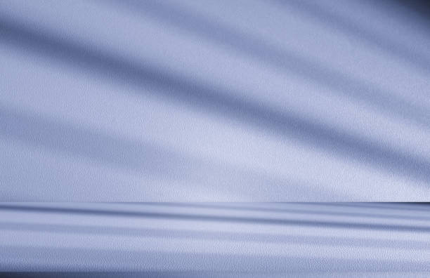 istock Wall interior background, studio, and backdrops show products. with shadow from window color white and blue light. background for text insertion and presentation of product 2156142856