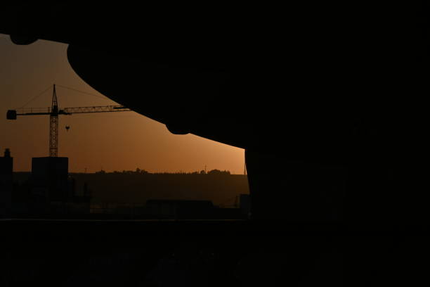 Sunset from a particular angle at La Seta in Seville, Spain during a summer evening
