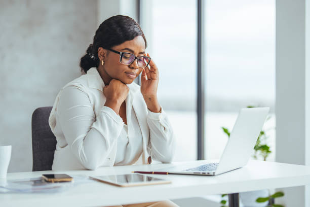 istock Focused African American Businesswoman at Work 2156153966