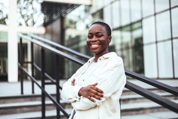 istock Confident Black Female Student Outside University 2156154195