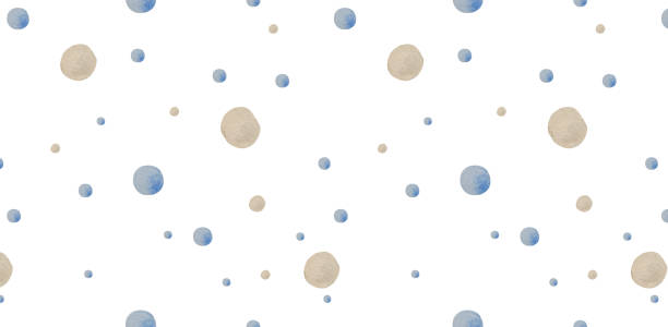 istock Watercolor illustration. Watercolor Circles in Blue and Beige Pastel Colors. Seamless Pattern. Kids Geometric Spot Design. For Textiles, Wrapping Paper, Postcards. 2156154229