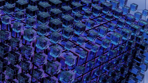 istock Vivid prismatic shapes morphing in 3D space, creating a visually enchanting and dynamic effect. 2156154355