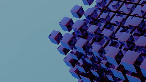 istock Vivid prismatic shapes morphing in 3D space, creating a visually enchanting and dynamic effect. 2156154408