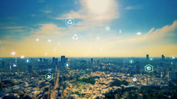 istock Modern city and environmental technology concept. Sustainable development goals. SDGs. 2156156928