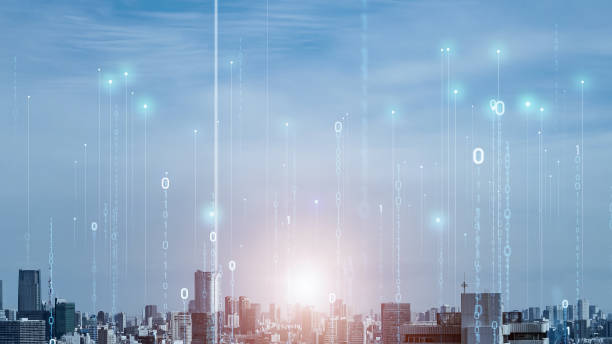 istock Smart city and communication network concept. Digital transformation. 2156156930