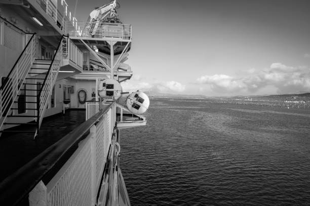 istock Sunset over the sea. Black and white photo 2156160439