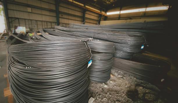 istock construction steel reinforcement bars at a construction site.Deformed steel or rebar background Deformed bars for reinforced concrete metal surfaces Closed with reinforcing steel and round steel bars. 2156160871