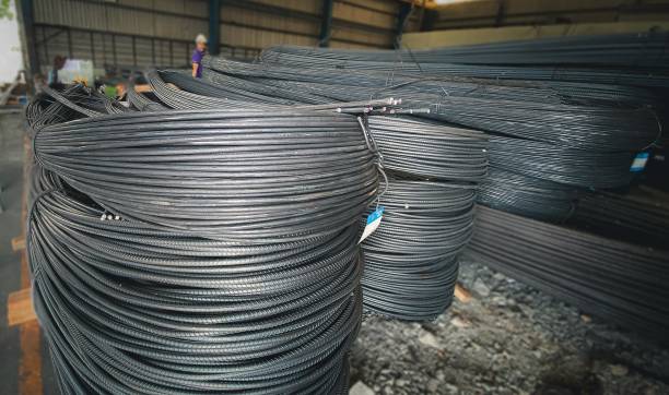 istock construction steel reinforcement bars at a construction site.Deformed steel or rebar background Deformed bars for reinforced concrete metal surfaces Closed with reinforcing steel and round steel bars. 2156160873