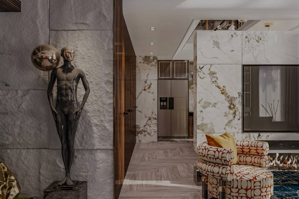 istock A bold modern sculpture stand by the living room 2156162331