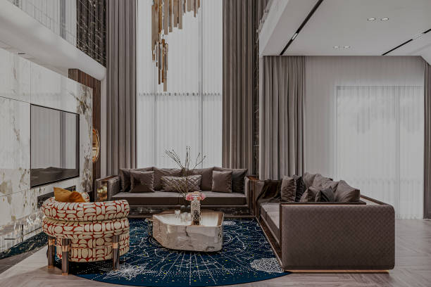 istock A minimal, scandinavian-inspired interior design featuring a cozy living room with a large, inviting couch 2156162351