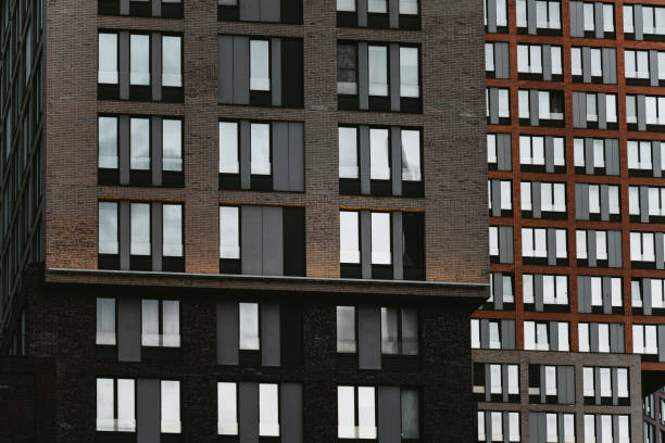 istock Residential building facade and windows. Modern urban architecture pattern 2156164823