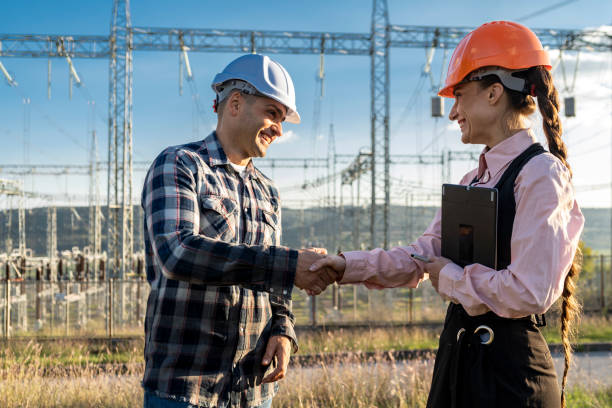 istock An electrical engineer remotely inspects the facilities in the electrical substation. Electricity production. 2156170199