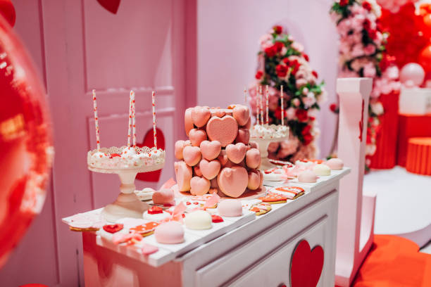 Sweet table with cakes and sweets