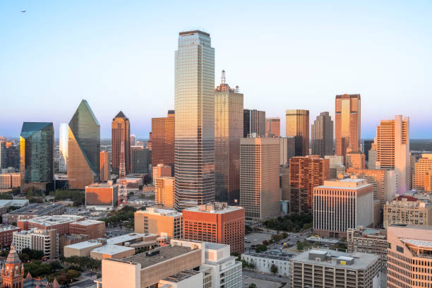istock skyline of Dallas in sunset 2156170743