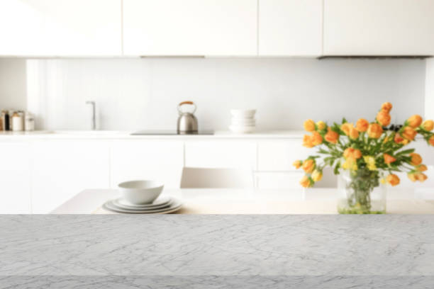 istock Kitchen marble board top shelf product presentation 3D template 2156172468