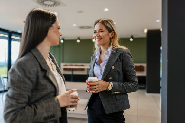 istock Two business women having a coffee break 2156172784