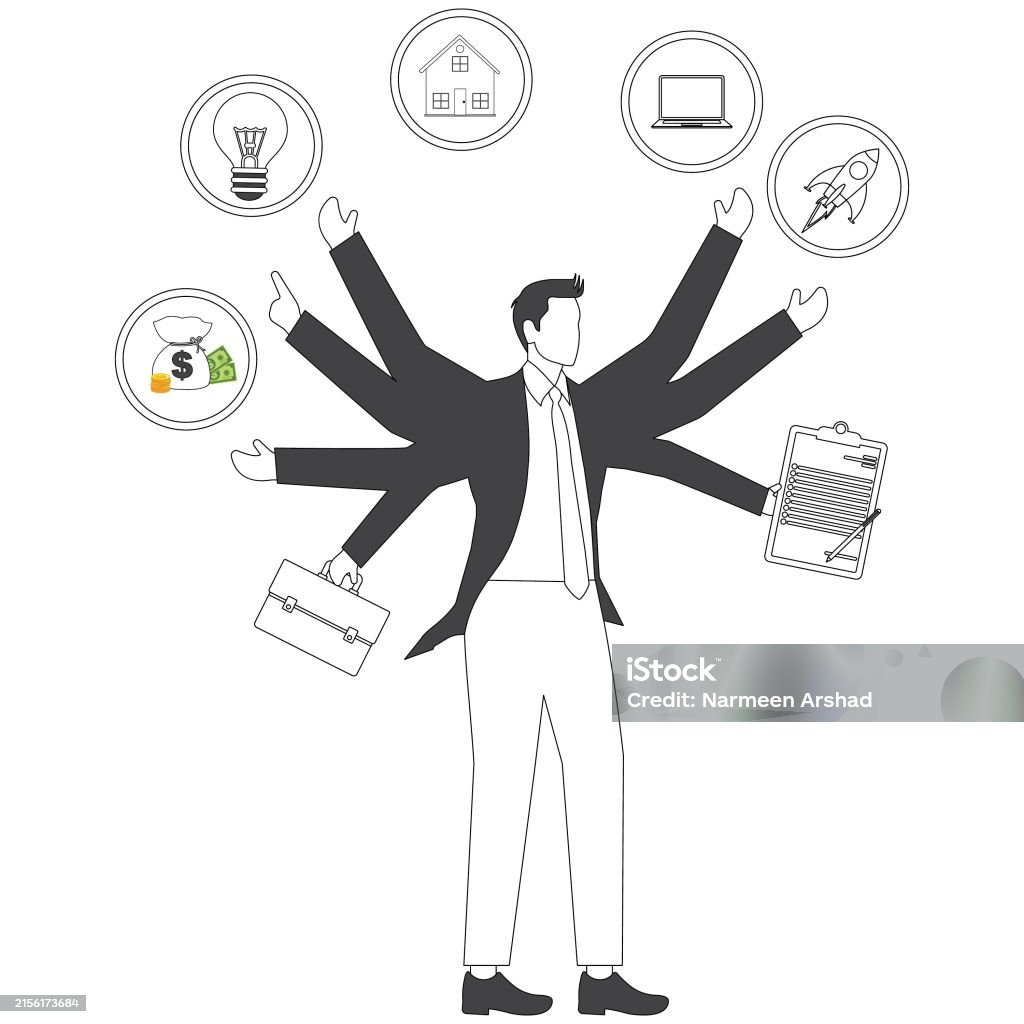 Metaverse Multitasking Metaverse And Future Digital Technology Businessman Businessman ...
