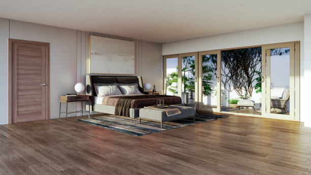 istock Large luxury modern bright interiors Living room mockup illustration 3D rendering image 2156177492