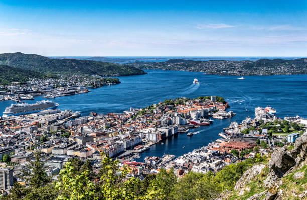 istock Bergen harbor panorama in the spring, Norway 2156182140